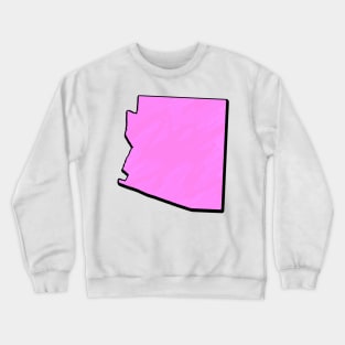 Pink Arizona Outline Crewneck Sweatshirt